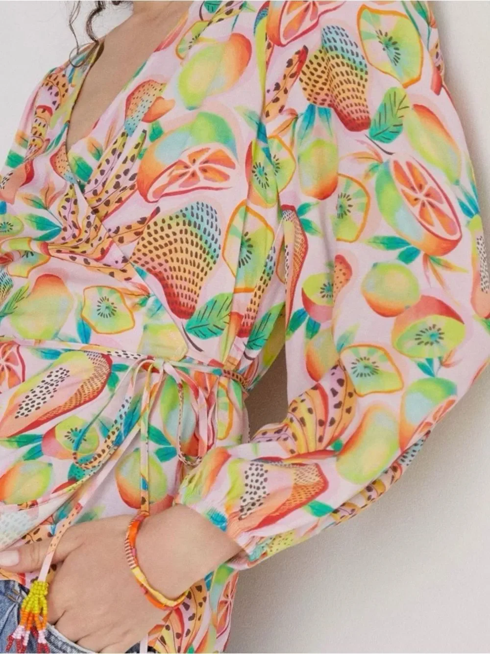 Anthropologie | Farm Rio Rainforest Wrap Blouse | Size: Small